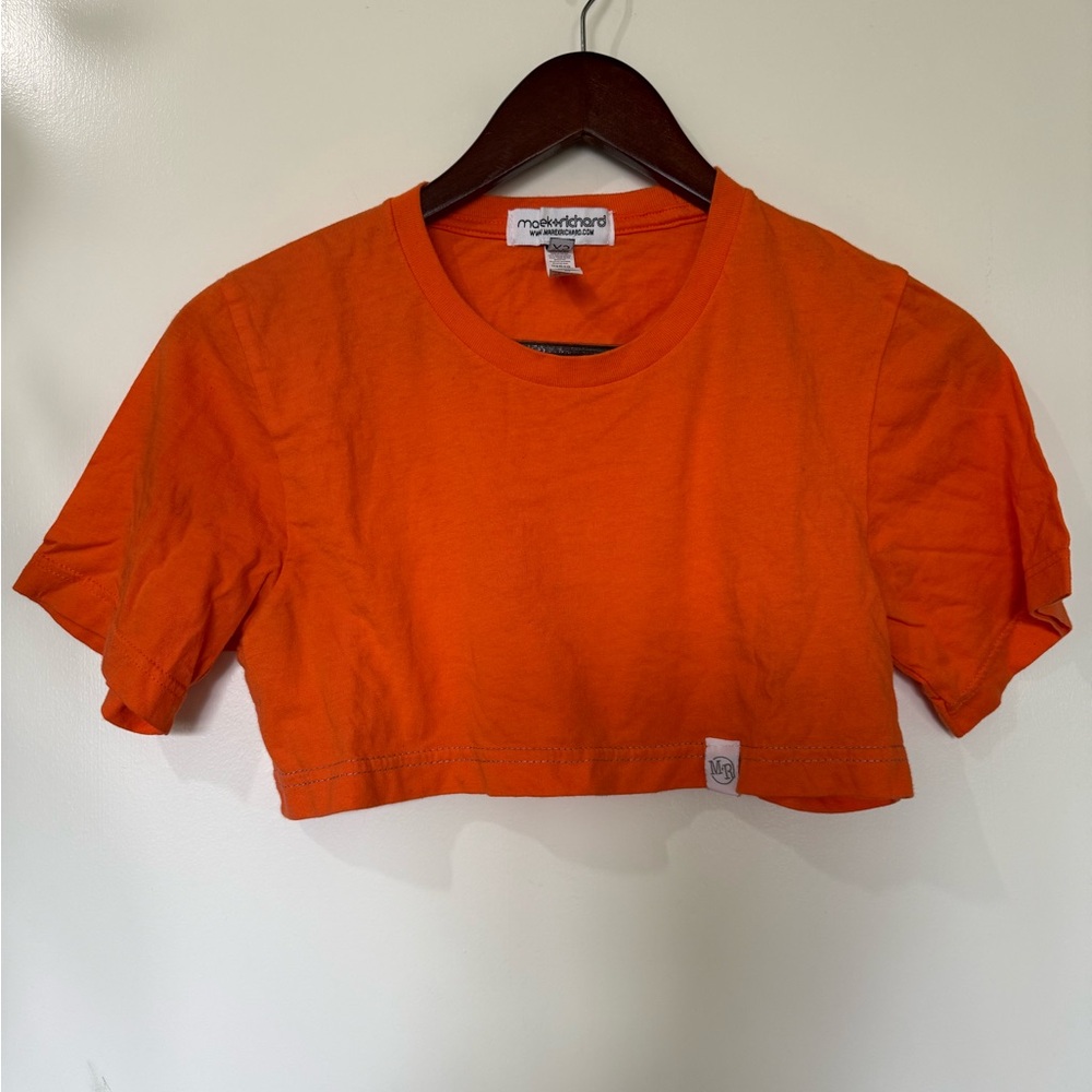 Orange Cropped T-Shirt by